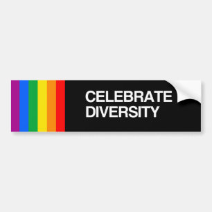 CELEBRATE DIVERSITEIT BUMPERSTICKER