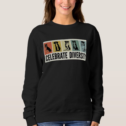 Celebrate Diversity Border Collie For Men Border C Trui (Voorkant)