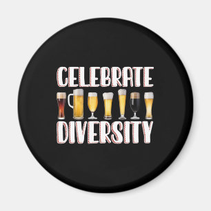 Celebrate Diversity Craft Beer Drink Magneet