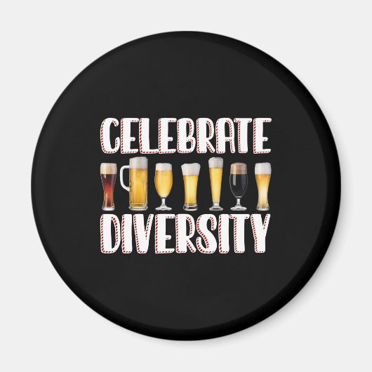 Celebrate Diversity Craft Beer Drink Magneet (Voorkant)