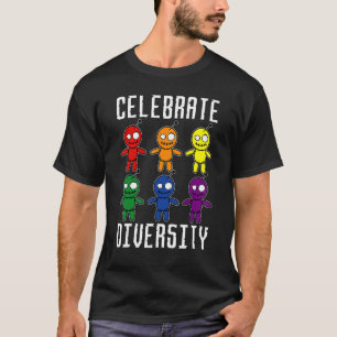 Celebrate Diversity Halloween Voodoo Doll T-shirt
