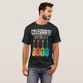 Celebrate Diversity  Ukulele Player Music  Graphic T-shirt (Voorkant volledig)