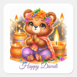 Celebrate Diwali Vierkante Sticker