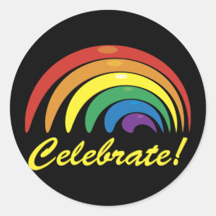 Celebrate Gay Pride Abstracte Rainbow Stickers