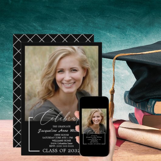 Celebrate Graduating Class of Photo Black White in Kaart