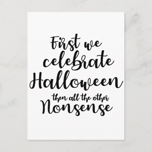 celebrate Halloween funny Briefkaart (Voorkant)