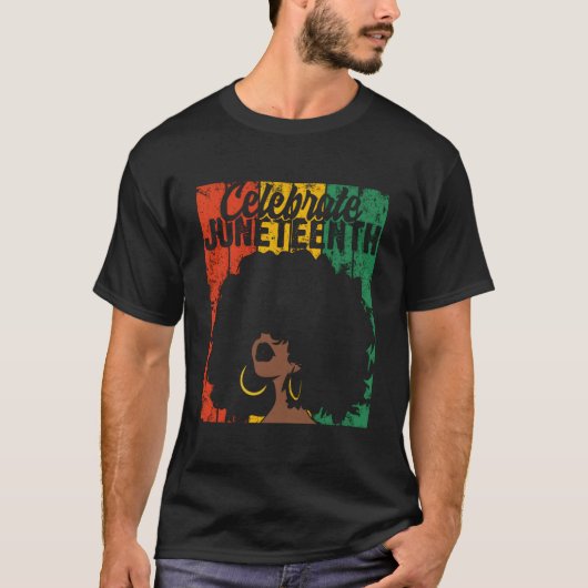 Celebrate Junenth African Colors T-shirt (Voorkant)