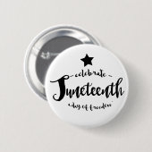 Celebrate Juneteenth Star Ronde Button 5,7 Cm (Voorkant /achterkant)