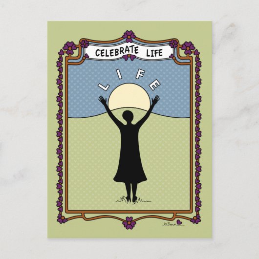 Celebrate Life A_ Briefkaart (Voorkant)