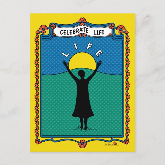 Celebrate Life B_ Briefkaart (Voorkant)