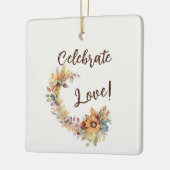 Celebrate Love Keramisch Ornament (Links)