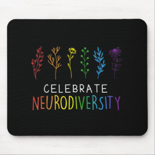 CELEBRATE NEURODIVERSITY Autism Awareness Flower Muismat
