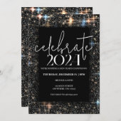 Celebrate New Year Sparkling Kaart (Voorkant / Achterkant)