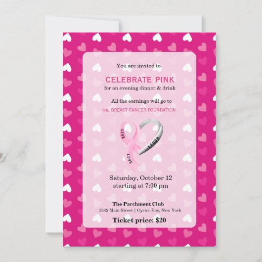 Celebrate Pink event Kaart (Voorkant)