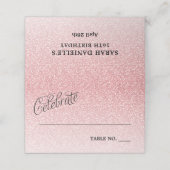 Celebrate Pink Glitter gepersonaliseerd (Buitenkant ongevouwen)
