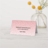 Celebrate Pink Glitter gepersonaliseerd (Achterkant)