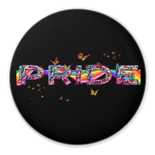 Celebrate Pride Ceramic Pull Keramische Knop (Voorkant)