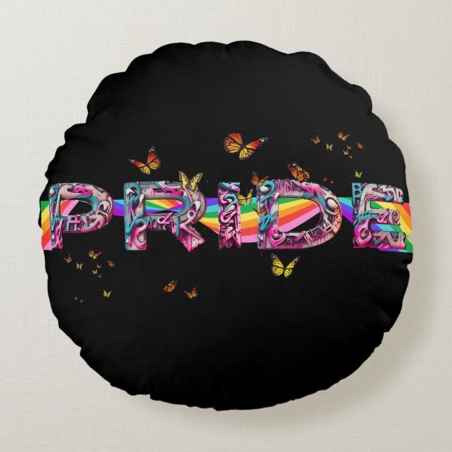 Celebrate Pride Rond Kussen (Voorkant)