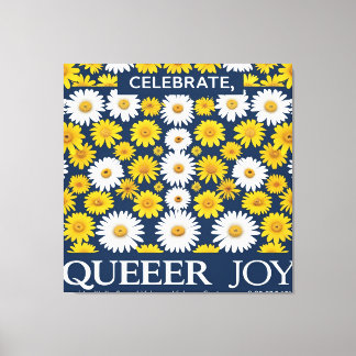 "Celebrate Queer Joy Stretched Canvas Print - LGBT