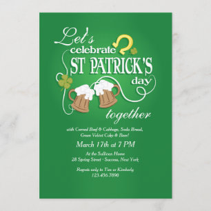 Celebrate St. Patrick's Day Invitation Kaart