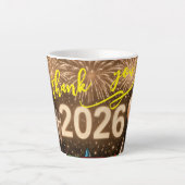 Celebrate the start of 2026 with gratitude  latte mok (Voorkant)