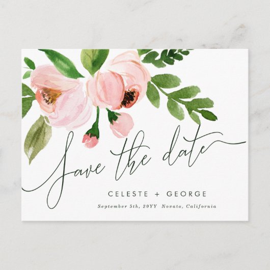 CELEBRATE WATERVERF BEWAART HET DATUM BRIEFKAART (Voorkant)