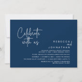 Celebrate with us, Modern Boho Wedding Reception Kaart (Voorkant)