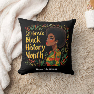 Celebrateer de Black History Month Eer Afro-Amerik Kussen