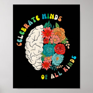 Celebrateer geesten van alle soorten bloemkleuren poster