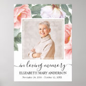 Celebratie van het leven Roze bloemenfoto Poster (Voorkant)