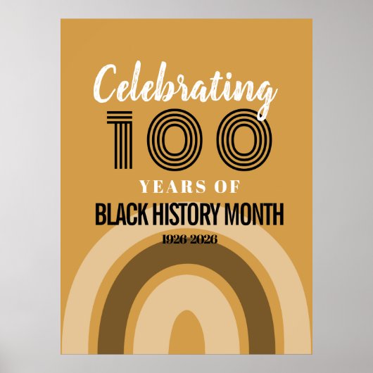 Celebrating 100 Years Of Black History Month Poster (Voorkant)