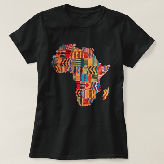 Celebrating Colorful African Map T-Shirt (Design devant)