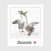 Celebrating Geese Sticker (Vel)