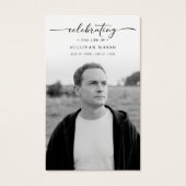 Celebrating Life Elegant Photo Funeral Prayer Card (Devant)