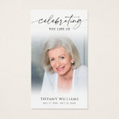 Celebrating the Life Beach Photo Memorial Cards (Devant)