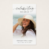 Celebrating the Life Beach Photo Prayer Card (Devant)
