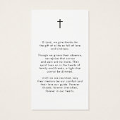Celebrating the Life Memorial Prayer Cards (Dos)