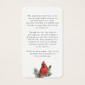 Celebrating the Life of Cardinal Prayer Card (Dos)