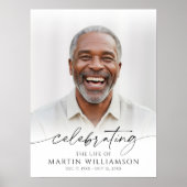 Celebrating the Life of Name Photo Script Memorial Poster (Voorkant)