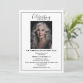 Celebrating the life of Photo Funeral Invitation (Debout devant)