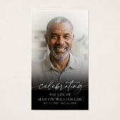 Celebrating the Life Photo Funeral Prayer Card (Devant)