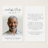 Celebrating the Life Photo Modern Prayer Card (Devant & derrière)