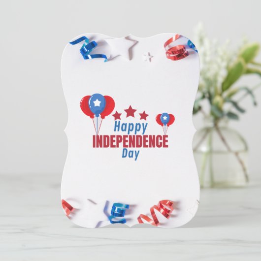 #CelebratingHappyIndependenceDayFlatHolidayCard Feestdagenkaart (Staand voorkant)
