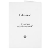 Célébration! (Dos)