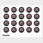 Celebration 100 Days of School Ronde Sticker (Vel)
