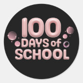 Celebration 100 Days of School Ronde Sticker (Voorkant)