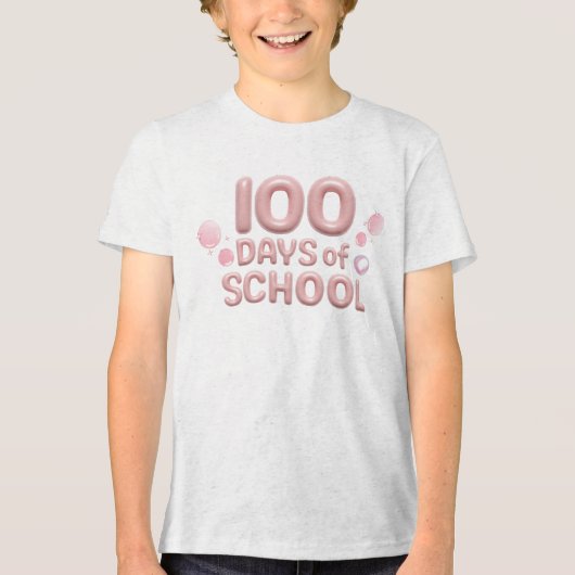 Celebration 100 Days of School Tri-Blend Shirt (Voorkant)