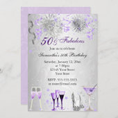 Célébration 50 & Fabuleuse Invitation Anniversaire (Devant / Derrière)