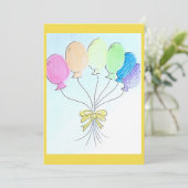 Célébration anniversaire carte ballons (Debout devant)
