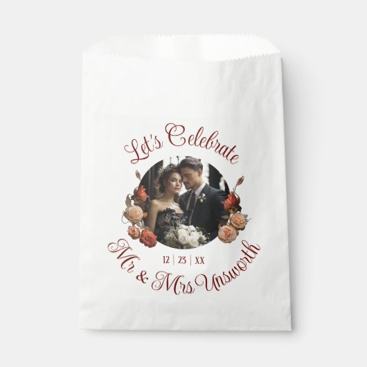 Celebration Blush Rozen Gotische bruiloft Favor Ta Bedankzakje (Voorkant)